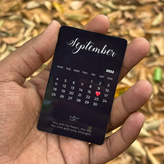 Calendar wallet cards