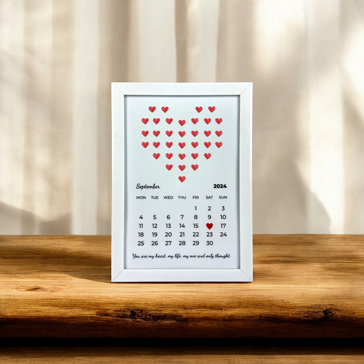 Calendar Heart Frame